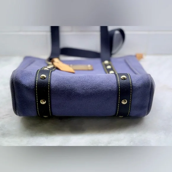 SOLD LOUIS VUITTON Y2K Vintage 2006 Blue Canvas Antigua Cabas - Picture 4 of 16
